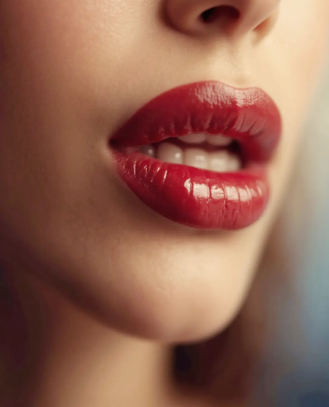sissy red lips
